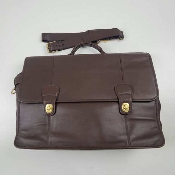 Coach Other - Coach 0546 Brown Leather Briefcase/Messenger Bag Crossbody EUC Lightly Used